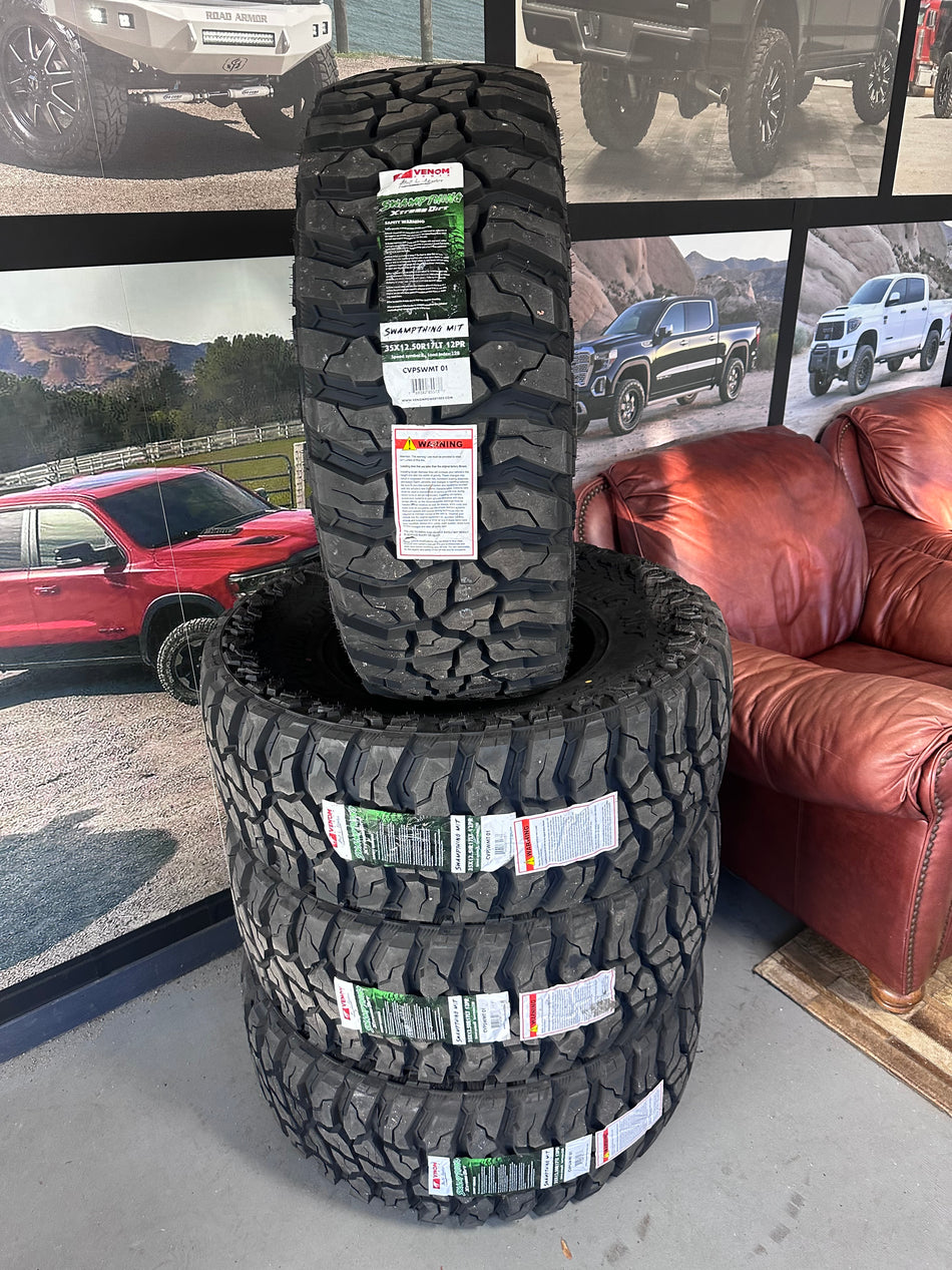 (SET of FOUR) Venom Power Swampthing MT 12ply 35x12.50r17